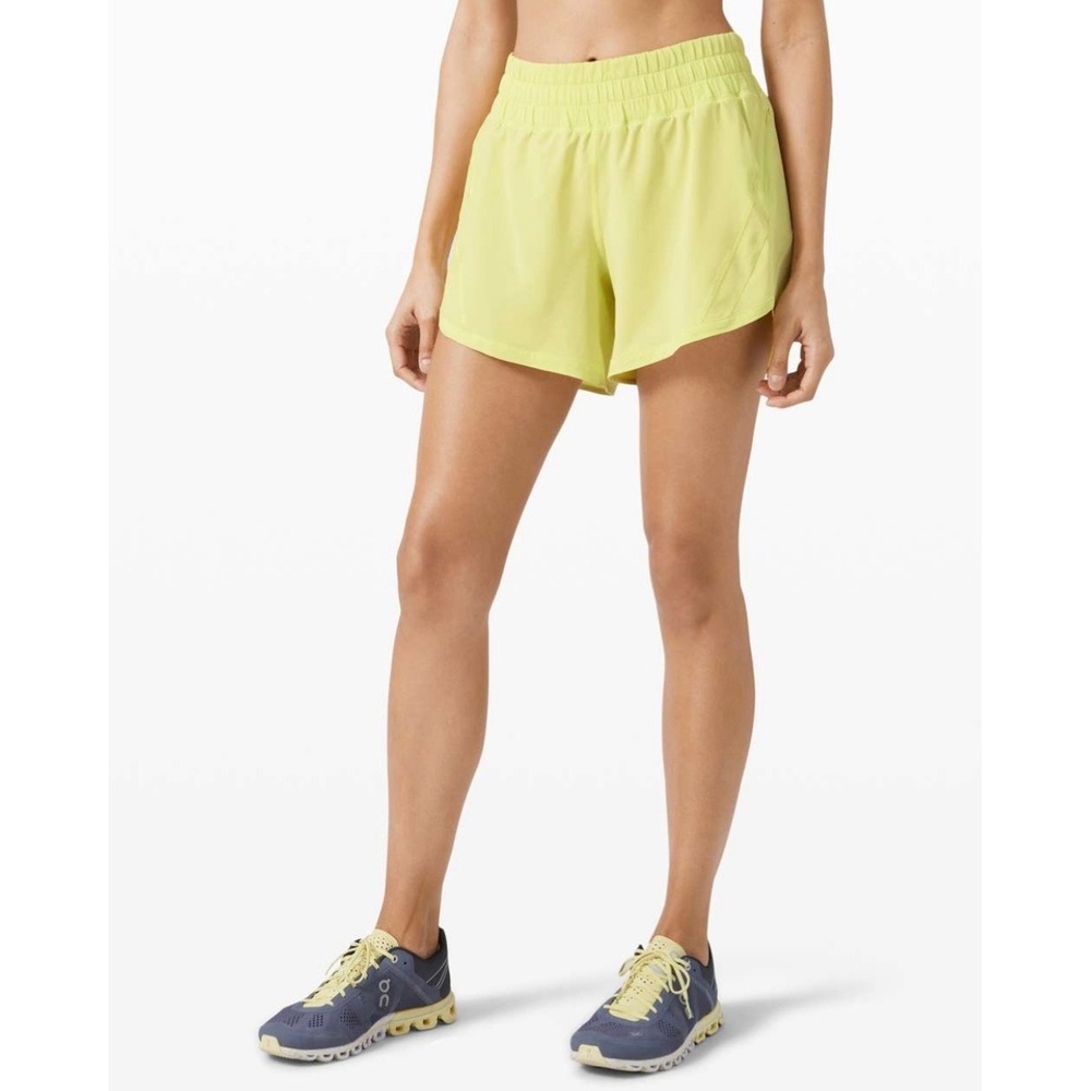 Lululemon Track That Short 5" Lemon Vibe 8 Running Athletic Gym Workout Summer